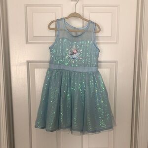 Disney Glittering Blue Princess Frozen Dress